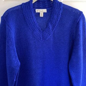 Kim Rogers Royal Blue Sweater SZ XL NWOT